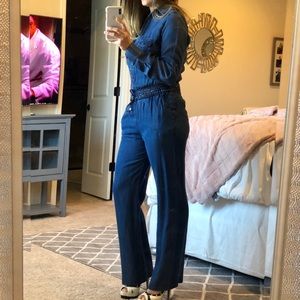 NWOT‼️Studio F DENIM jumpsuit Small🎉